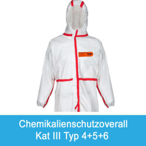 Chemikalienschutzoverall Kat. III Typ 4+5+6