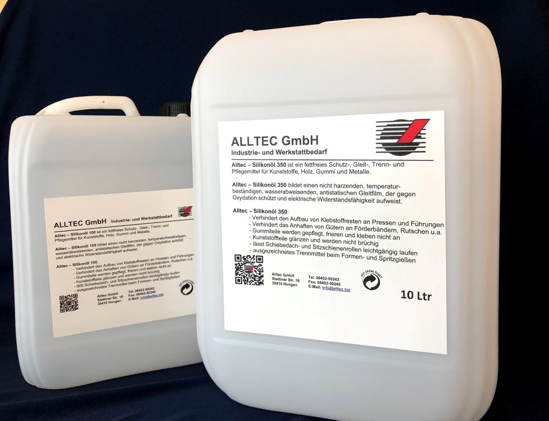 Alltec-Silikonöl 100 oder 350  einsetzbar im Industrie- und Hobbybereich